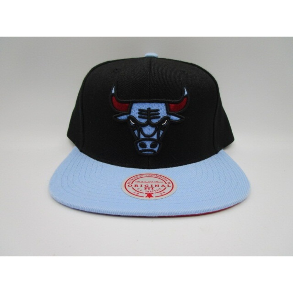 Mitchell & Ness Chicago Bulls Reload 2.0 Original Fit Snapback Hat Black Blue